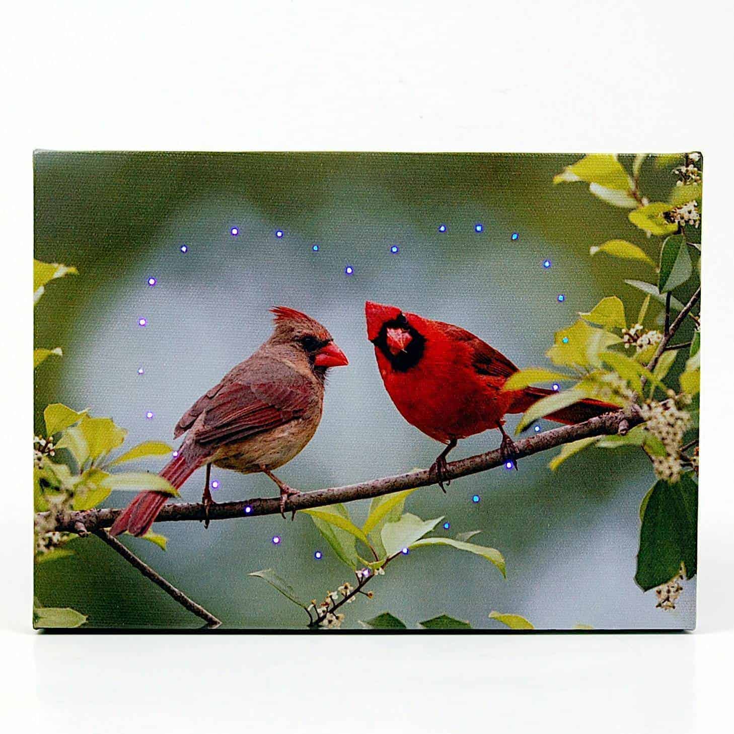 This Cardinal Love Birds LED Light Up Lighted Canvas Wall or Tabletop Picture Art is made with love by Premier Homegoods! Shop more unique gift ideas today with Spots Initiatives, the best way to support creators.