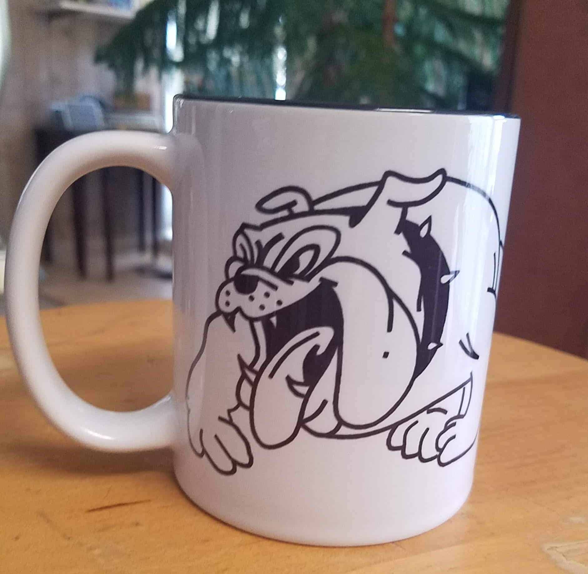 This Bulldog Mug is made with love by Studio Patty D! Shop more unique gift ideas today with Spots Initiatives, the best way to support creators.