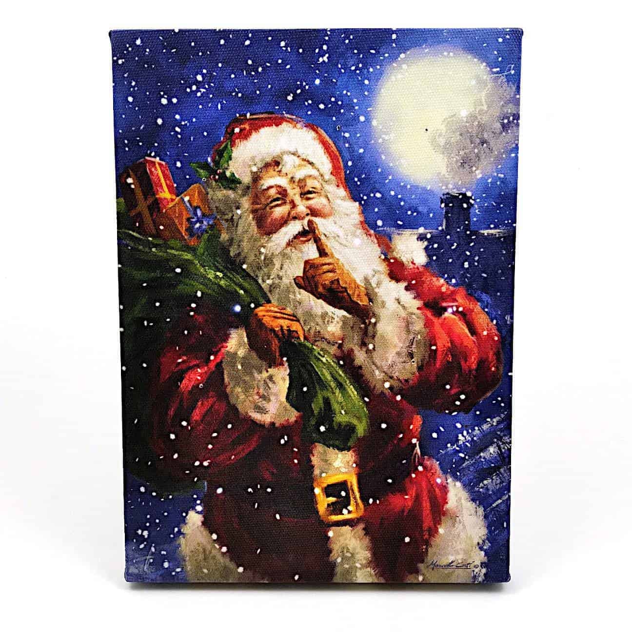 This LED Lit Tabletop Picture Art of Santa Claus Winter Scene Kris Kringle with Pack is made with love by Premier Homegoods! Shop more unique gift ideas today with Spots Initiatives, the best way to support creators.