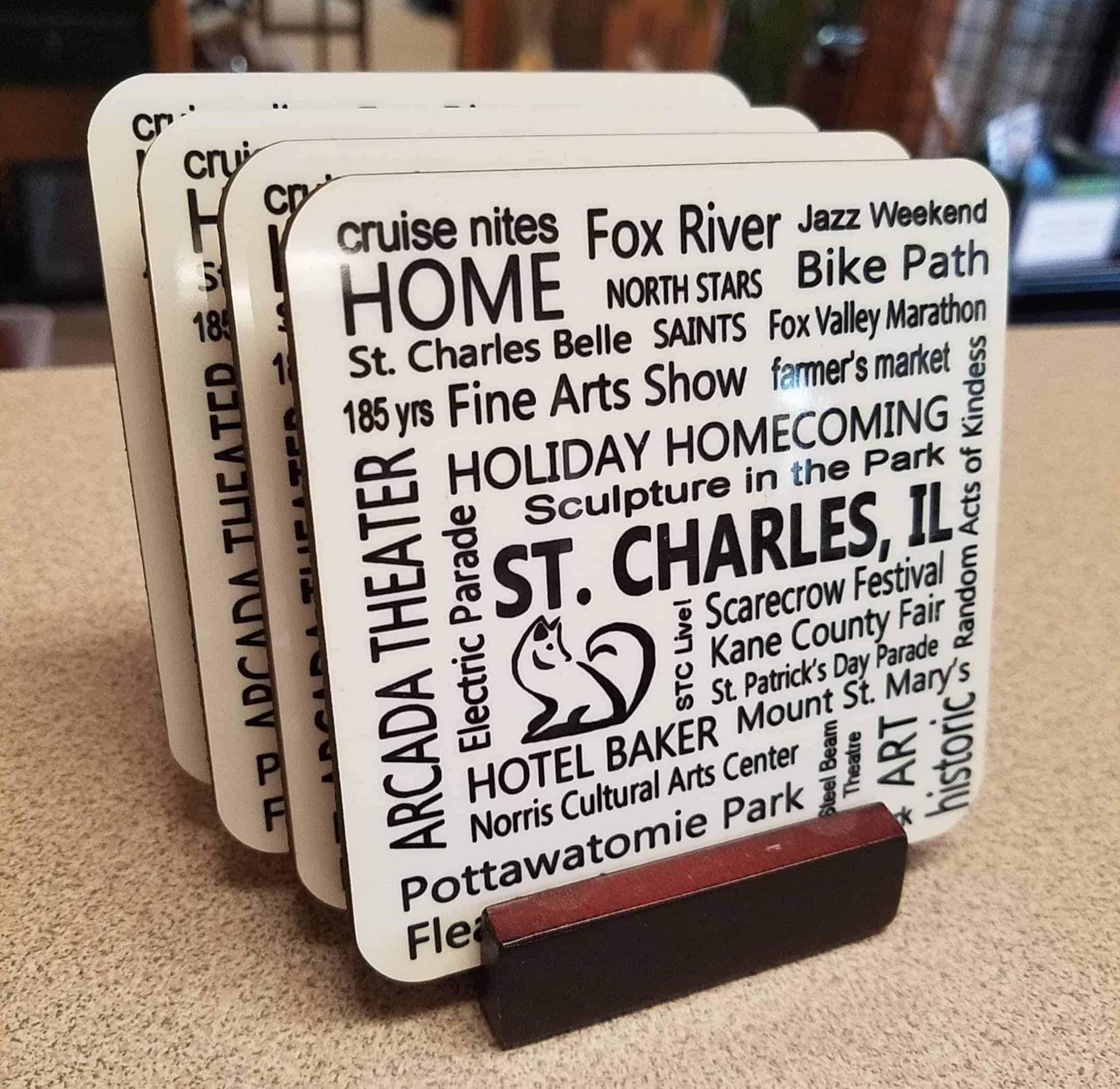 This St. Charles Hardboard Coaster Set is made with love by Studio Patty D! Shop more unique gift ideas today with Spots Initiatives, the best way to support creators.