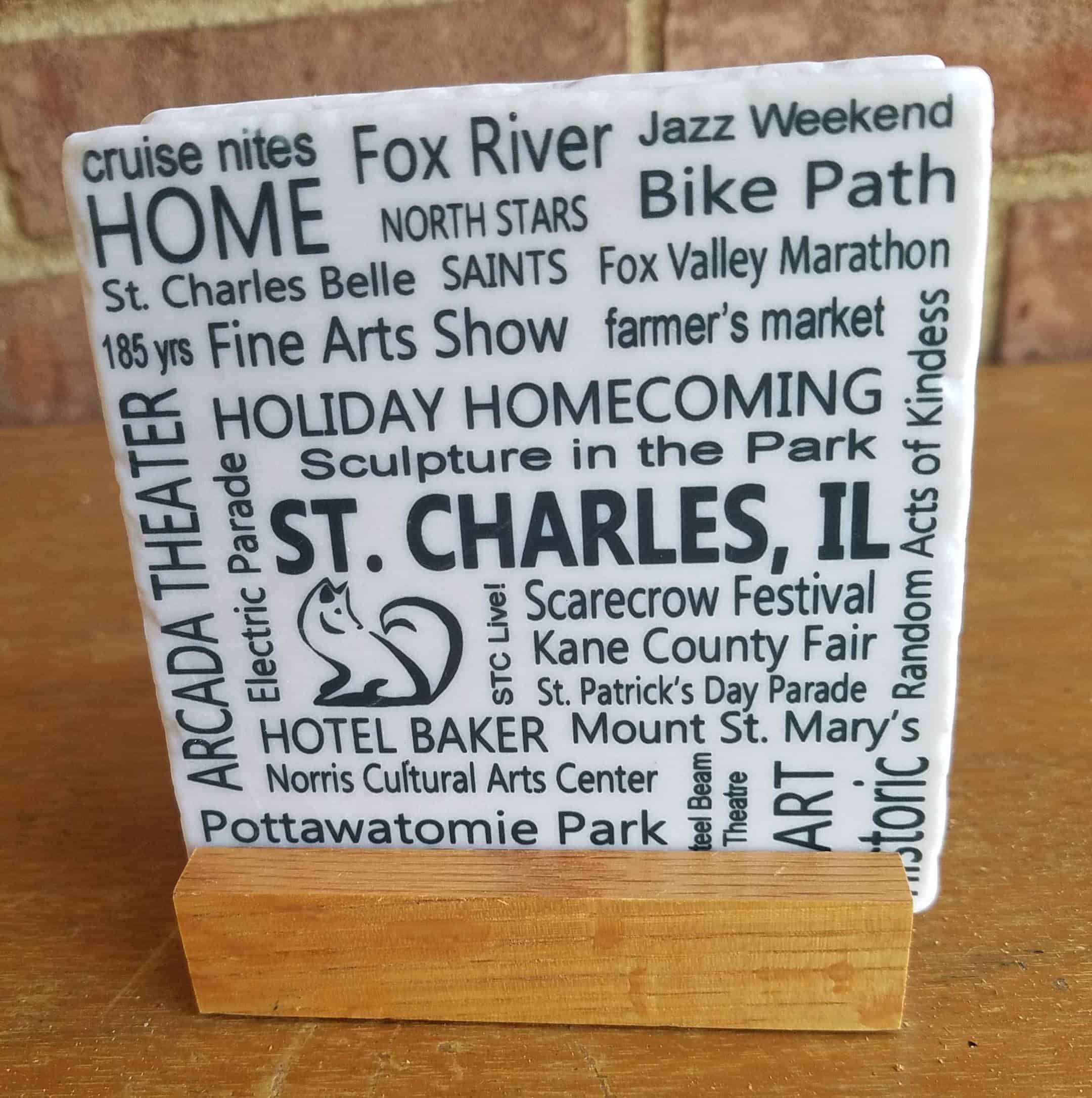 This St. Charles Tumbled Marble Coaster is made with love by Studio Patty D! Shop more unique gift ideas today with Spots Initiatives, the best way to support creators.