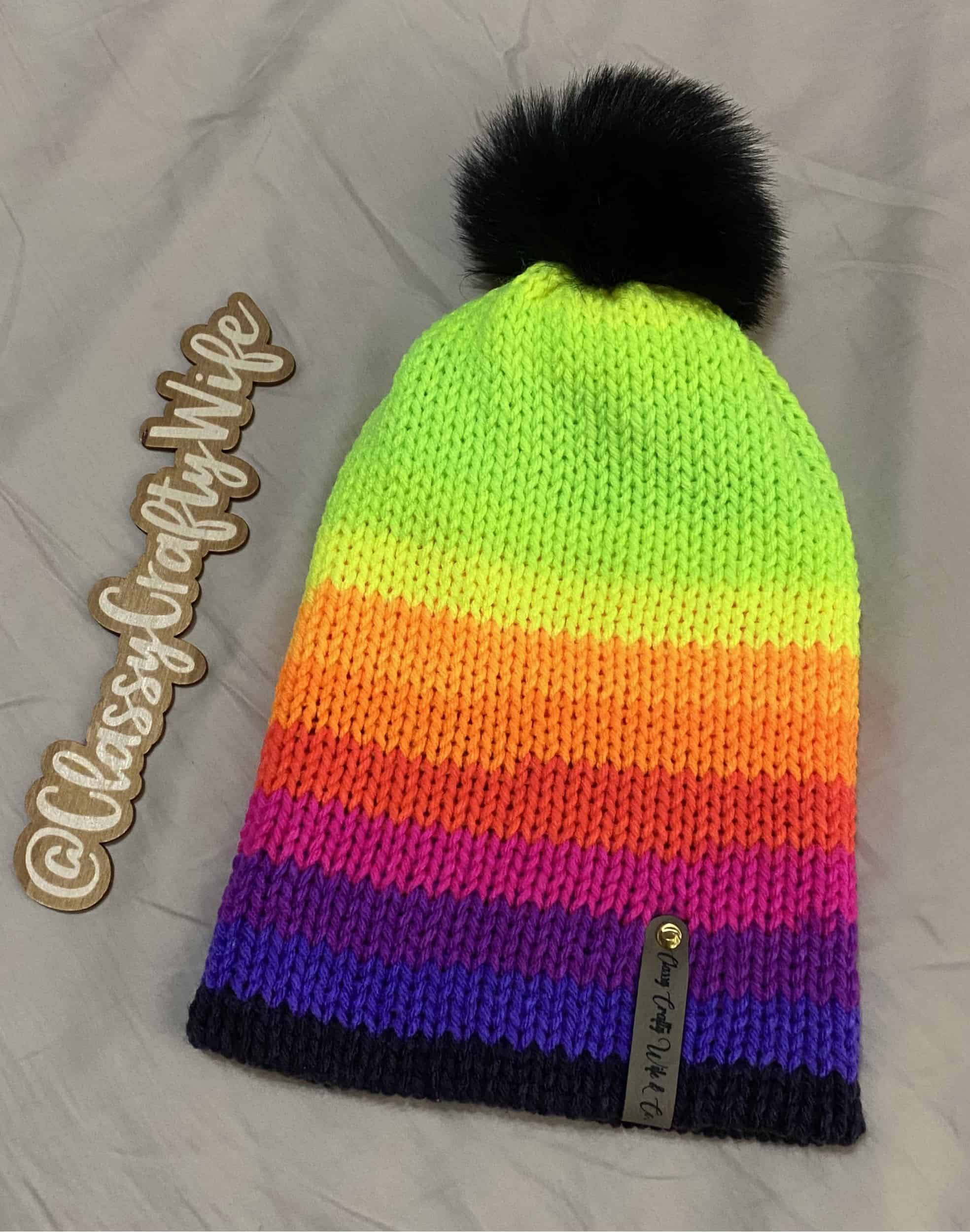 This Double Knitted Hat - Neon Color Stripes is made with love by Classy Crafty Wife! Shop more unique gift ideas today with Spots Initiatives, the best way to support creators.