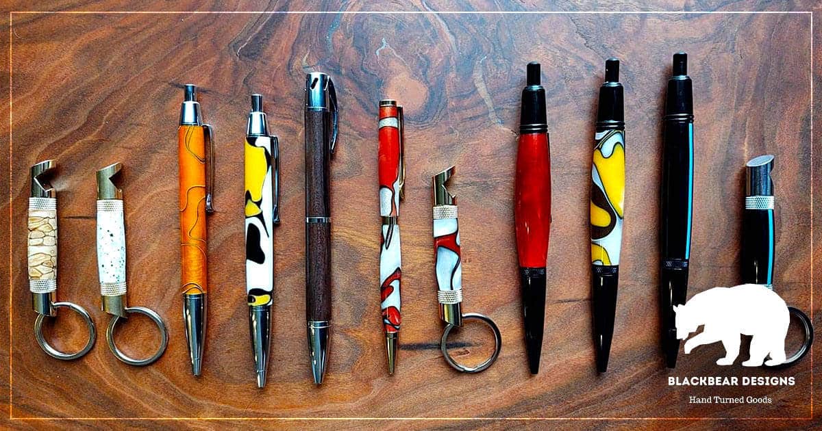 Hand Turned Pens, Wooden Keychains & More | Blackbear Designs | Montgomery, IL