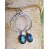 This Labradorite hoops and dangle earrings by Earth Karma is made with love by EARTH KARMA! Shop more unique gift ideas today with Spots Initiatives, the best way to support creators.