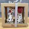 This Fireman Dalmatian Dog Salt Pepper Set Collectible by Blue Sky Clayworks is made with love by Premier Homegoods! Shop more unique gift ideas today with Spots Initiatives, the best way to support creators.