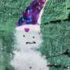 Frosted the Snowman - A2 size holiday greeting  card. Patty Donahue artist