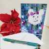 Snowball - A2 size greeting  card with snowgirl artwork on the front. Patty Donahue artist