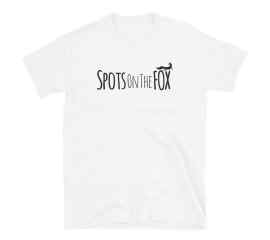 This Full-Black SOTF Logo Short Sleeve T-Shirt in White is made with love by Spots On The FOX! Shop more unique gift ideas today with Spots Initiatives, the best way to support creators.