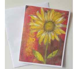 This Phoenix - Sunflower note card & envelope is made with love by Studio Patty D! Shop more unique gift ideas today with Spots Initiatives, the best way to support creators.