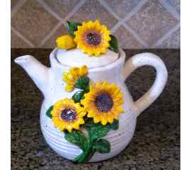 This Sunflower Teapot Ceramic Kitchen Decorative Collectable Blue Sky Goldminic is made with love by Premier Homegoods! Shop more unique gift ideas today with Spots Initiatives, the best way to support creators.