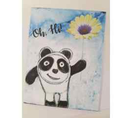 This "Oh, Hi!" Panda Note Card & Envelope, blank inside is made with love by Studio Patty D! Shop more unique gift ideas today with Spots Initiatives, the best way to support creators.