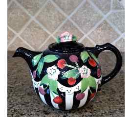 This Cherry Floral Teapot Kitchen Decorative Collectable Flower Blue Sky Goldminic is made with love by Premier Homegoods! Shop more unique gift ideas today with Spots Initiatives, the best way to support creators.