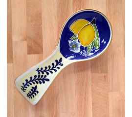 This Lemon Spoon Rest Ceramic Blue Sky Heather Goldminc Kitchen Decor is made with love by Premier Homegoods! Shop more unique gift ideas today with Spots Initiatives, the best way to support creators.