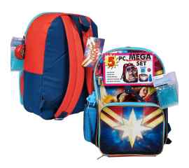 This 5 Piece Captain Marvel Backpack Set with Lunch Kit and Water Bottle by Bioworld is made with love by Premier Homegoods! Shop more unique gift ideas today with Spots Initiatives, the best way to support creators.