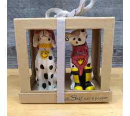 This Fireman Dalmatian Dog Salt Pepper Set Collectible by Blue Sky Clayworks is made with love by Premier Homegoods! Shop more unique gift ideas today with Spots Initiatives, the best way to support creators.