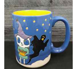 This Halloween Ghost Coffee Mug Beverage Tea Cup 18oz 532ml by Blue Sky is made with love by Premier Homegoods! Shop more unique gift ideas today with Spots Initiatives, the best way to support creators.