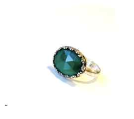 This Amelia - Green Onyx Ring (size 6.5) is made with love by Juli Prizant Designs! Shop more unique gift ideas today with Spots Initiatives, the best way to support creators.
