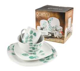 This Dinnerware Set 16 Piece by Tabletops Gallery Green Eucalyptus Flower Design is made with love by Premier Homegoods! Shop more unique gift ideas today with Spots Initiatives, the best way to support creators.