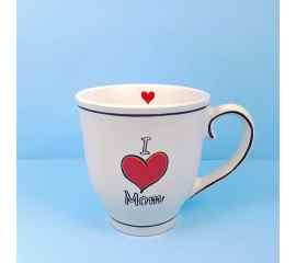 This I Heart Mom Coffee Mug Cup or Pen Holder 17oz in White by Blue Sky Spectrum is made with love by Premier Homegoods! Shop more unique gift ideas today with Spots Initiatives, the best way to support creators.