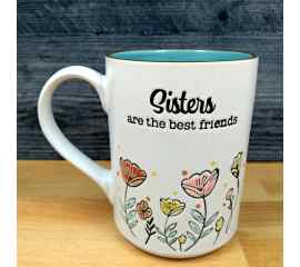 This Sisters Are Best Friends Saying Coffee Mug 16oz 473ml Embossed Tea Cup Blue Sky is made with love by Premier Homegoods! Shop more unique gift ideas today with Spots Initiatives, the best way to support creators.