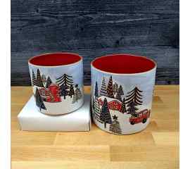 This Elk Ridge Canister Set of 2 Winter Scene Holiday 4 & 5" Embossed Jars Home Décor is made with love by Premier Homegoods! Shop more unique gift ideas today with Spots Initiatives, the best way to support creators.