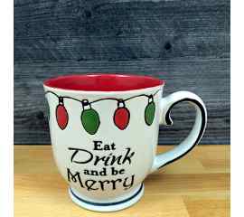 This Eat Drink & Be Merry Holiday Mug 17oz (455ml) Embossed Christmas Cup Blue Sky is made with love by Premier Homegoods! Shop more unique gift ideas today with Spots Initiatives, the best way to support creators.