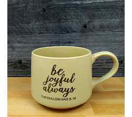This Religious Saying Be Joyful Always Coffee Mug 18oz 532ml Embossed Cup Blue Sky is made with love by Premier Homegoods! Shop more unique gift ideas today with Spots Initiatives, the best way to support creators.