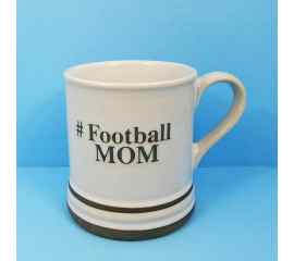 This Football Mom Coffee Mug Cup Pen Pencil Holder by Blue Sky Spectrum 17oz Hashtag is made with love by Premier Homegoods! Shop more unique gift ideas today with Spots Initiatives, the best way to support creators.