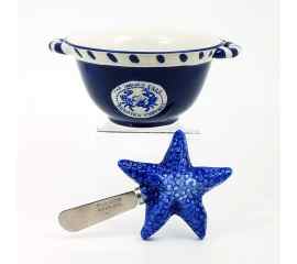 This Star Fish Butter Bowl Ceramic Blue Sky Heather Goldminc Kitchen Decor is made with love by Premier Homegoods! Shop more unique gift ideas today with Spots Initiatives, the best way to support creators.