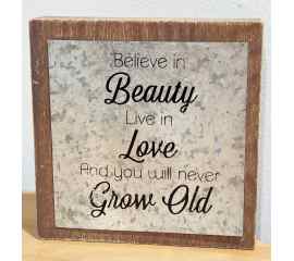 This Believe in Beauty Shelf Sign is made with love by Perfectly Imperfect Home Boutique! Shop more unique gift ideas today with Spots Initiatives, the best way to support creators.