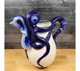 This Blue Octopus Pitcher Embossed Decorative Ocean Sea Life by Blue Sky is made with love by Premier Homegoods! Shop more unique gift ideas today with Spots Initiatives, the best way to support creators.