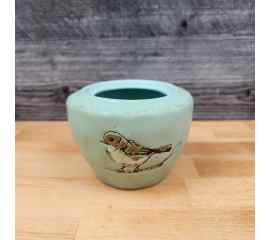 This Bird Embossed Sugar Bowl Decorative Aqua Color Blue Sky Clayworks is made with love by Premier Homegoods! Shop more unique gift ideas today with Spots Initiatives, the best way to support creators.