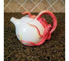 This Octopus Teapot Red Sea Decorative Collectable Kitchen Decor by Blue Sky is made with love by Premier Homegoods! Shop more unique gift ideas today with Spots Initiatives, the best way to support creators.