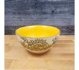 This Gilded Sunflower Floral Festive Bowl in Yellow 6 inch (15cm) Dish by Blue Sky is made with love by Premier Homegoods! Shop more unique gift ideas today with Spots Initiatives, the best way to support creators.