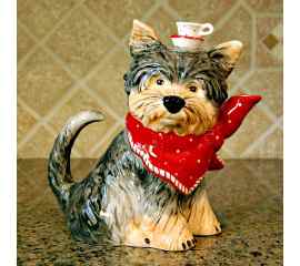 This Ruby Red Dog Teapot Collectible Decorative Home Décor Blue Sky Clayworks is made with love by Premier Homegoods! Shop more unique gift ideas today with Spots Initiatives, the best way to support creators.