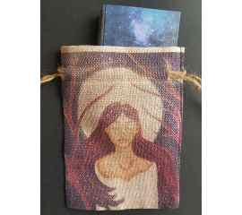 This Tarot & Oracle Card Burlap Bag - Moon Dreamer is made with love by Studio Patty D! Shop more unique gift ideas today with Spots Initiatives, the best way to support creators.