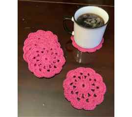 This Pink Flower Crochet Coasters - 6ct is made with love by Classy Crafty Wife! Shop more unique gift ideas today with Spots Initiatives, the best way to support creators.