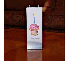 This Happy Birthday Cupcake Flatyz Handmade Twin Wick Unscented Thin Flat Candle is made with love by Premier Homegoods! Shop more unique gift ideas today with Spots Initiatives, the best way to support creators.