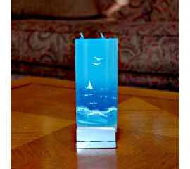 This Ocean Sailing Flatyz Handmade Twin Wick Unscented Thin Flat Candle Dripless is made with love by Premier Homegoods! Shop more unique gift ideas today with Spots Initiatives, the best way to support creators.