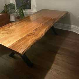 This Amazing Custom Live Edge Dining Tables is made with love by The Bernese Builder! Shop more unique gift ideas today with Spots Initiatives, the best way to support creators.