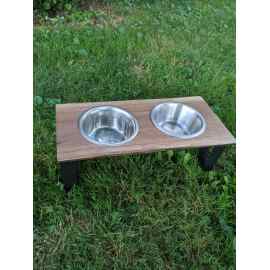 This Live Edge Black Walnut Elevated Dog Water/Food Stand is made with love by The Bernese Builder! Shop more unique gift ideas today with Spots Initiatives, the best way to support creators.