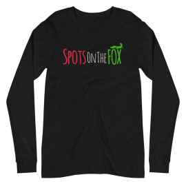 This Semi-Reverse SOTF Logo Long Sleeve Shirt in Black is made with love by Spots On The FOX! Shop more unique gift ideas today with Spots Initiatives, the best way to support creators.