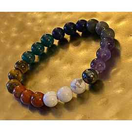 This Seven Chakra healing bracelet by Earth Karma is made with love by EARTH KARMA! Shop more unique gift ideas today with Spots Initiatives, the best way to support creators.
