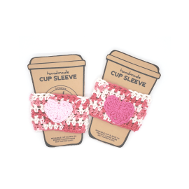 This Valentine's Day Coffee Cozies Red and White is made with love by 3ChickswithSticks! Shop more unique gift ideas today with Spots Initiatives, the best way to support creators.