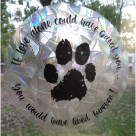 This Custom Dog Paw Print Sun Catcher Window Cling Window Decal is made with love by Namma's Spot! Shop more unique gift ideas today with Spots Initiatives, the best way to support creators.
