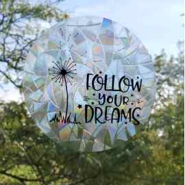 This Follow Your Dreams Rainbow Sun Catcher Window Cling Window Decal is made with love by Namma's Spot! Shop more unique gift ideas today with Spots Initiatives, the best way to support creators.