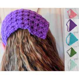 This Crochet Bandana- Mint Blue- Purple- Pink - Green - Blue Bandana- Hair Wrap- Head Scraf- Boho Triangle Head Scarf is made with love by 3ChickswithSticks! Shop more unique gift ideas today with Spots Initiatives, the best way to support creators.