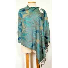 This Turquoise Blues Modern Print Reversible Popover Shawlmina Shawl- Viscose Silk Blend - Fits most is made with love by The Creative Soul Sisters! Shop more unique gift ideas today with Spots Initiatives, the best way to support creators.