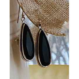 This Black onyx statement earrings by Earth Karma is made with love by EARTH KARMA! Shop more unique gift ideas today with Spots Initiatives, the best way to support creators.