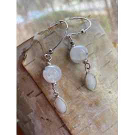 This Moonstone long dangly drop earrings sterling silver by Earth Karma is made with love by EARTH KARMA! Shop more unique gift ideas today with Spots Initiatives, the best way to support creators.
